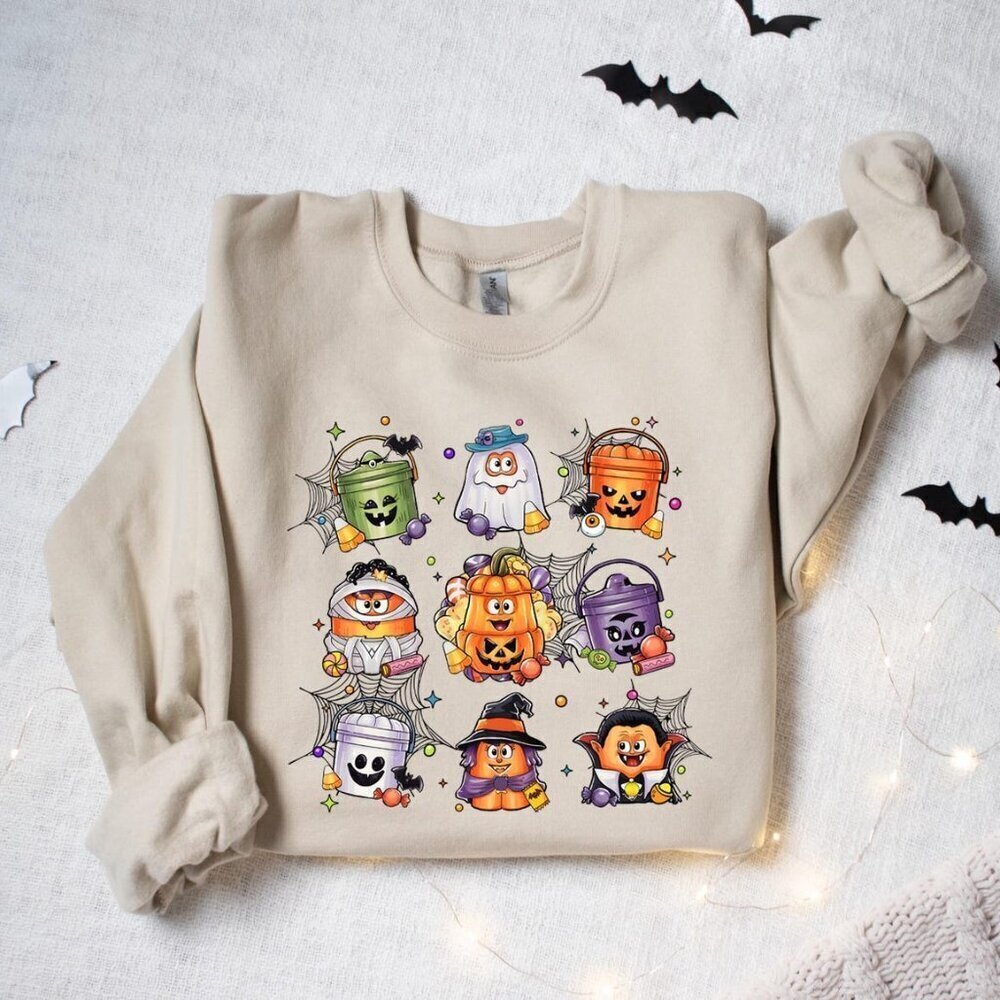 Spooky Nuggets Meal Bucket Halloween Sweatshirt Halloween Chicken Lover